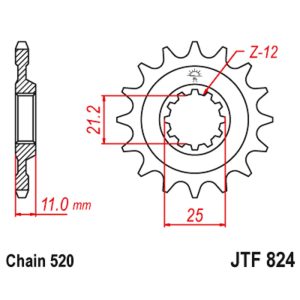 JT sprockets&chains - Front sprocket 824.15 JT