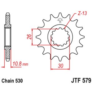 JT sprockets&chains - Γραναζι εμπρος 579.15 15Δ JT