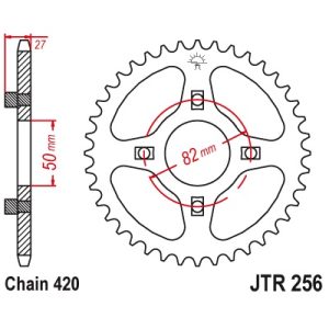 Others - Sprocket rear 256.32 Honda Chaly 32T