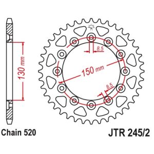 JT sprockets&chains - Rear sprocket 254/2.50 JT