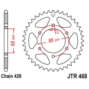 Others - Sprocket rear 468.42 Modenas Xcite/GT 135 42T 6 holes