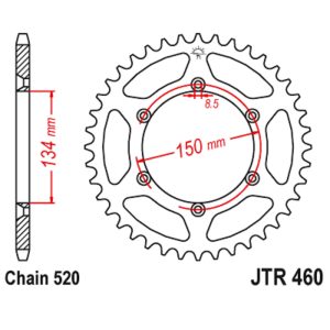 JT sprockets&chains - Γραναζι πισω 460.49 Kawasaki KX250 49Δ JT