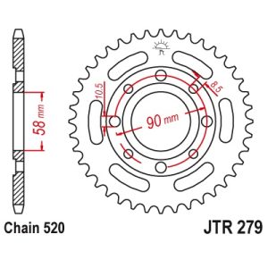 Others - Sprocket rear 269.39 Kymco Spike 125 39T