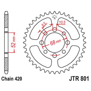 JT sprockets&chains - Γραναζι πισω 801.49 Suzuki TS50 49Δ JT