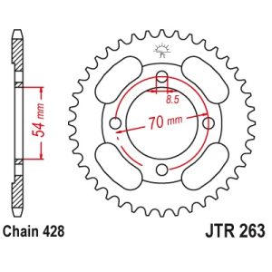JT sprockets&chains - Γραναζι πισω 263.34 Honda Astrea 34 JT