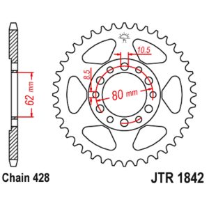 JT sprockets&chains - Γραναζι πισω 1842.52 Yamaha XT250 52 Δ JT
