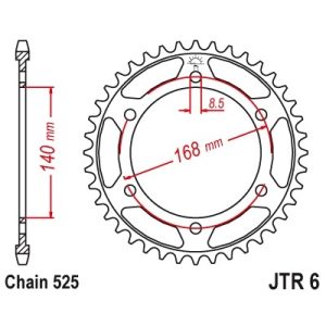 JT sprockets&chains - Γραναζι πισω 006.42 BMW F800 42Δ κτλ JT (JTR.6)