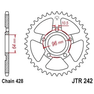 JT sprockets&chains - Γραναζι πισω 242.53 JT