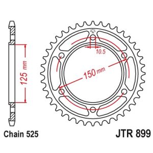 JT sprockets&chains - Γραναζι πισω 899.42 KTM  κλπ 42Δ JT
