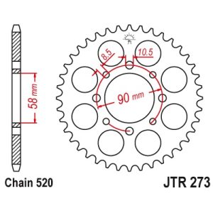 JT sprockets&chains - Γραναζι πισω 273.44 KTM κλπ JT