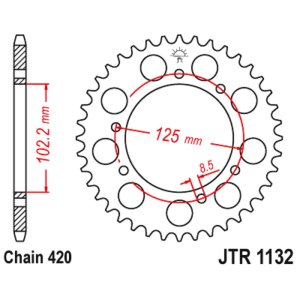 JT sprockets&chains - Sprocket rear 1132.53 JT
