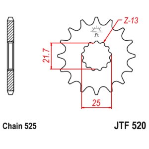 JT sprockets&chains - Sprocket front 520.17 JT