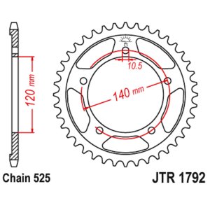 JT sprockets&chains - Γραναζι πισω 1792.42 Suzuki Vstrom 1000 κτλ 42Δ JT