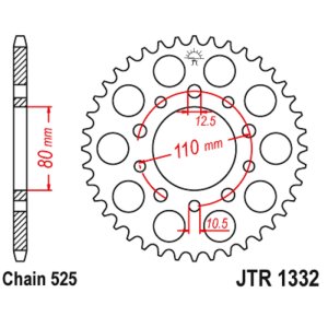 JT sprockets&chains - Sprocket rear 1332.41 JT