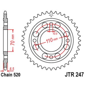 JT sprockets&chains - Γραναζι πισω 247.41 JT