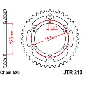 JT sprockets&chains - Rear sprocket 210.40 JT