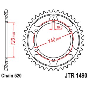 JT sprockets&chains - Rear sprocket 1490.44 JT