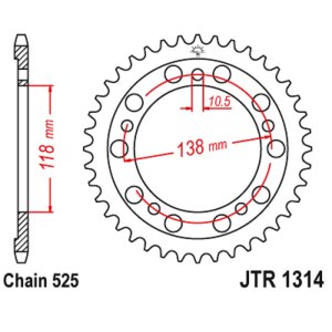 JT sprockets&chains - Rear sprocket 1314.39 JT