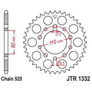 JT sprockets&chains - Rear sprocket 1332.36 JT