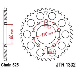JT sprockets&chains - Rear sprocket 1332.42 JT