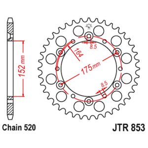 JT sprockets&chains - Γραναζι πισω 853.42 JT