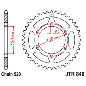 JT sprockets&chains - Rear sprocket 846.43 JT