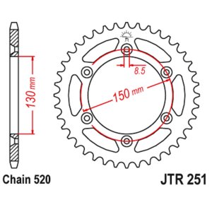 JT sprockets&chains - Rear sprocket 251.51 JT