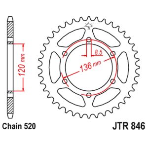 JT sprockets&chains - Rear sprocket 846.37 JT