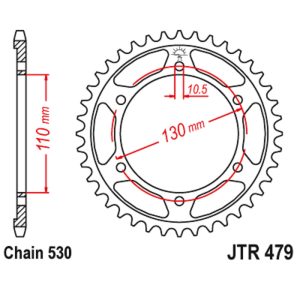 JT sprockets&chains - Rear sprocket 479.44 JT
