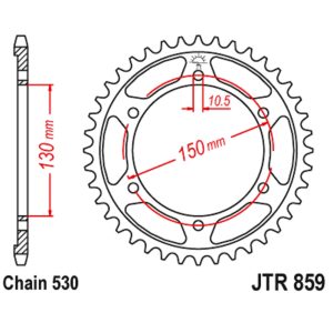 JT sprockets&chains - Rear sprocket 859.38 JT