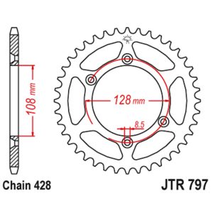 JT sprockets&chains - Rear sprocket 797.51 JT
