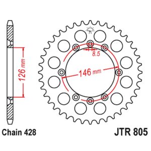 JT sprockets&chains - Rear sprocket 805.50 JT
