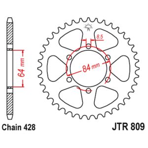 JT sprockets&chains - Rear sprocket 809.47 JT