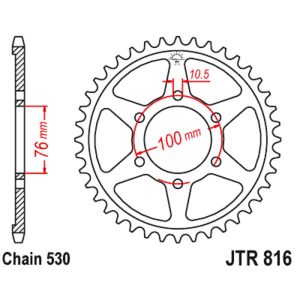 JT sprockets&chains - Rear sprocket 816.43 JT