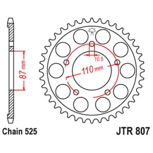 JT sprockets&chains - Rear sprocket 807.49 JT
