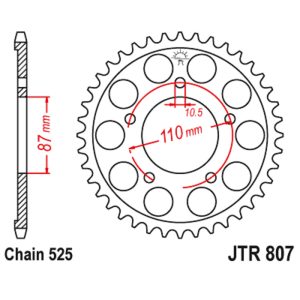 JT sprockets&chains - Rear sprocket 807.47 JT