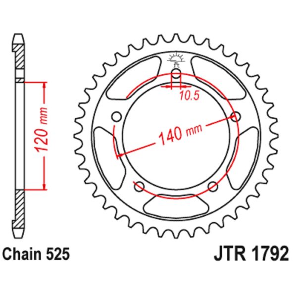 JT sprockets&chains - Rear sprocket 1792.45 JT