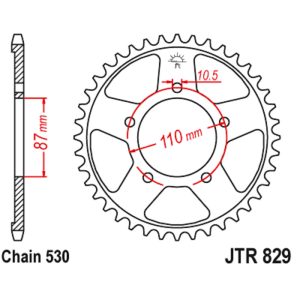 JT sprockets&chains - Rear sprocket 829.44 JT