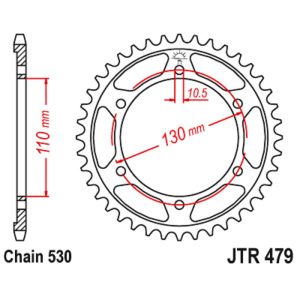 JT sprockets&chains - Rear sprocket 479.42 JT