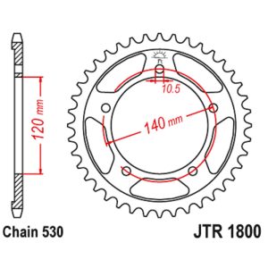 JT sprockets&chains - Rear sprocket 1800.45 JT