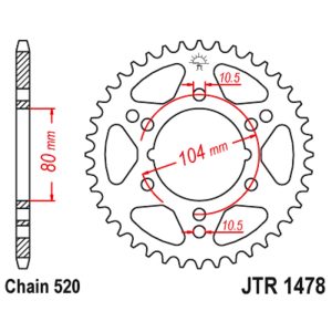 JT sprockets&chains - Rear sprocket 1478.40 JT