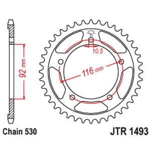 JT sprockets&chains - Γραναζι πισω 1493.41 JT