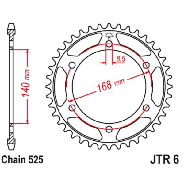 JT sprockets&chains - Rear sprocket 006.41 JT