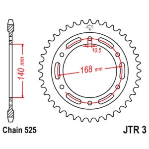 JT sprockets&chains - Γραναζι πισω 003.42 JT