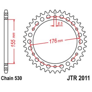 JT sprockets&chains - Rear sprocket 2011.43 JT