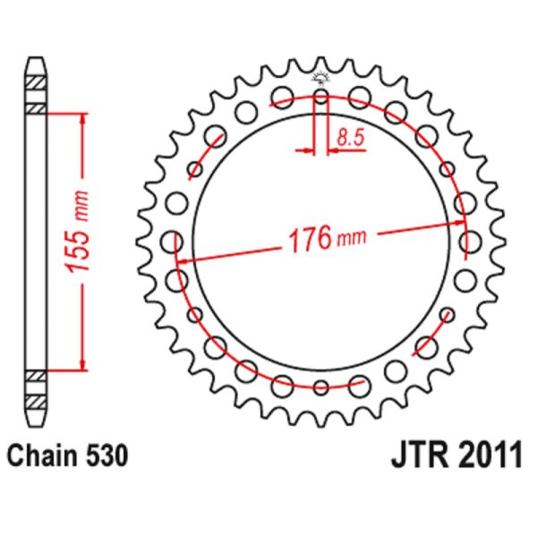 JT sprockets&chains - Rear sprocket 2011.43 JT