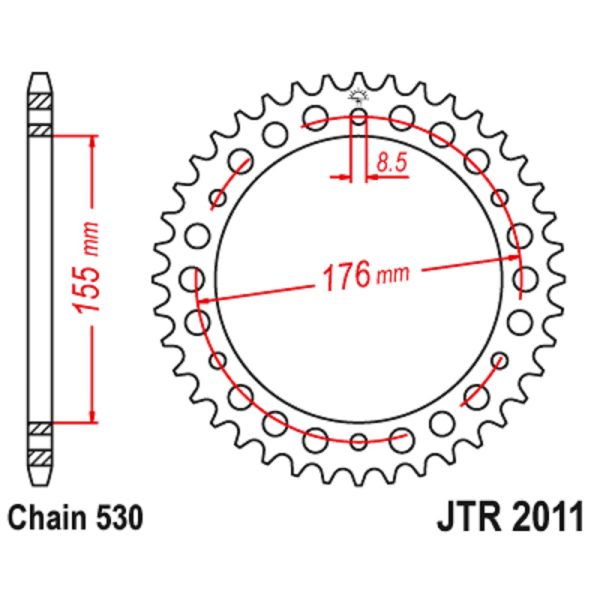 JT sprockets&chains - Rear sprocket 2011.42 JT