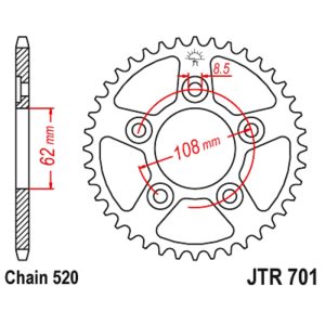 JT sprockets&chains - Γραναζι πισω 701.39 JT