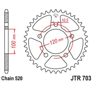 JT sprockets&chains - Rear sprocket 703.40 JT