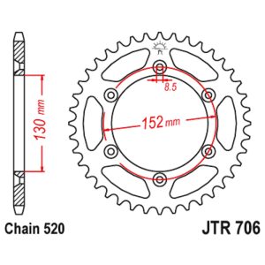 JT sprockets&chains - Rear sprocket 706.48 JT